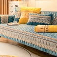 thumbnail image 4 of Solid Color Sofa Cover Universal Plaid Plush Non-Slip Thickened Living Room Sofa Cover Warm Soft Sofa Cushion Armrest Back Towel (green,90x160cm 1pcs), 4 of 7
