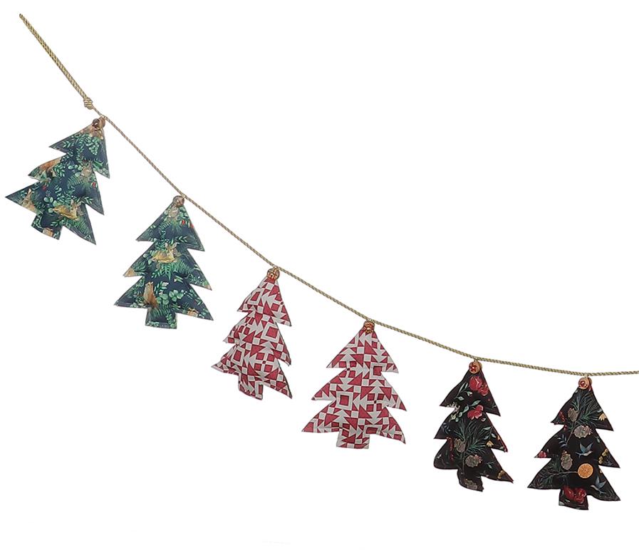 Straw Christmas Tree Garland - 6 Feet 