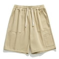 thumbnail image 7 of HCNTES Men's Shorts Casual Elastic Waist Summer Beach Shorts with Pockets(Khaki,XL), 7 of 7