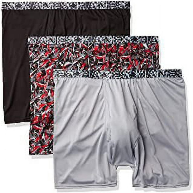  Hanes Mens X-Temp Mesh Performance Space Dye Boxer Brief, XL,  Assorted : Clothing, Shoes & Jewelry