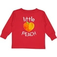 thumbnail image 3 of Inktastic Little Peach Cute Heart Shaped Peach Boys or Girls Long Sleeve Toddler T-Shirt, 3 of 5