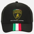 thumbnail image 3 of Automobili Lamborghini Squadra Corse Kids Tri-Color Italian Flag Hat -  Youth Black, 3 of 4