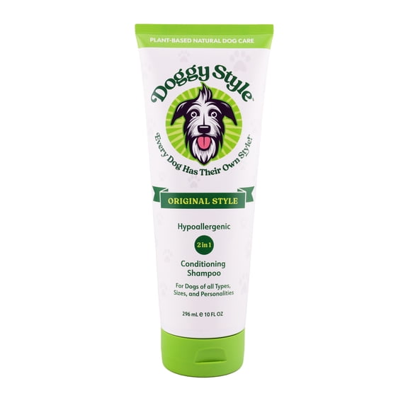 Doggy Style 2-in-1 Dog Shampoo & Conditioner, Concentrated Paste, Plant-Based, Tear-Free, Made in USA, 10 oz