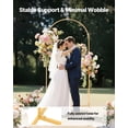 thumbnail image 4 of VEVOR Arch Backdrop Stand, 6.6 x 3.3 ft, Stable Structure, Easy Assembly, 1 Set Gold Metal Arch Backdrop Stand for Wedding, Birthday Party, Graduation, Holiday Celebration, and Ceremony Decoration, 4 of 9