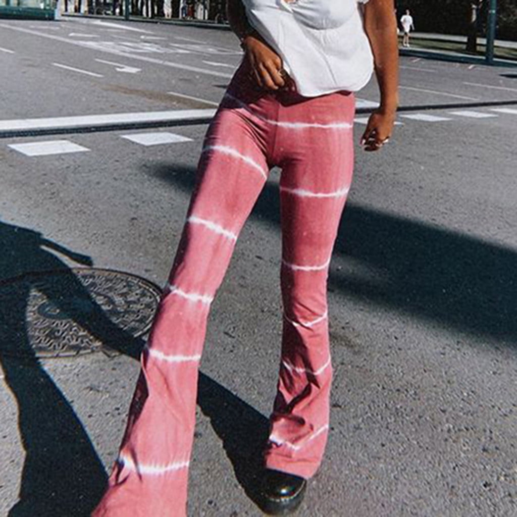 canta Locura Mensurable TKing Fashion Women's Pants Fashion Casual Print Flare Stripe Camping Pants  for Women - Walmart.com