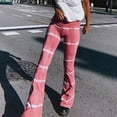thumbnail image 1 of Babysbule Pantalon pour Femmes Pantalon de Camping à Rayures Évasées Imprimé Décontracté Mode pour Femmes, 1 of 5
