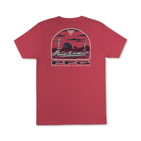 Columbia Men Regular fit Short Sleeve T-Shirt Shirt XL Pink Solid