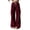 Wine, variant on Costeam Womens Wide Leg Cargo Sweatpants Elastic Drawstring High Waist Deep Side Pockets Soft Knit Straight Loose Fit Casual Lounge Solid Color Athletic Trousers