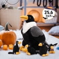 thumbnail image 4 of MaoGoLan 23.5" Giant Raven Stuffed Animal with 4 Small Crow Babies Plush Toy, 4 of 6