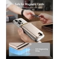 thumbnail image 2 of ESR Slim Magnetic Wallet Compatible with iPhone 12-17 Series & Select Samsung, 5-Card RFID-Blocking Holder with Magnetic Sticker, Desert Titanium, 2 of 9