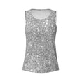 thumbnail image 5 of Goofa GlitterSilver Printed Womens Workout Tops for Women Sleeveless Yoga Shirts Athletic Running Tank Tops Sleeveless Gym Clothes Workout Apparel-Small, 5 of 9
