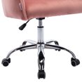 thumbnail image 4 of Swivel Chair, Desk Armrest and Wheels-Upholstered Cross Legged Wide, Comfortable Adjustable Swivel Armchair Vanity Chair Nice Task Chair, Pink, 4 of 7