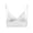 White, variant on Women Ice Silk Thin Low Back Bralette Wireless V Neck Triangle Cup Bra Adjustable Spaghetti Straps Backless Bra Black S
