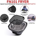 thumbnail image 3 of 2-PCS Silicone Trivet & Splatter Shield Set for Ninja Air Crispi Accessories.Heat Resistant Mat for Air Fryer Accessories.for Ninja Crispi Accessories,Specifically for FN101 Model (Green & Black), 3 of 5