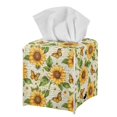 thumbnail image 7 of ZUXONGSY Sunflower Square Tissue Box Cover Butterfly 2 Pack PU Leather Tissue Box Cover Customized Printed Tissue Cover Replacement Tissue Box Holder for Women Gifts for Women Friends, 7 of 7