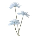 thumbnail image 2 of 3 Heads Blue Artificial Flowers, Fake Flowers for Vase Indoor, 25'', 2 of 6