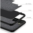 thumbnail image 4 of Ultra-Thin PU Canvas + TPU Personalized Phone Case for Samsung Galaxy S22 Ultra S21 Plus S20 FE, Lens Protection Shockproof Back Cover(Dark Gray,S22 Plus), 4 of 8
