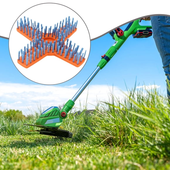 Cepillo de limpieza para cortacésped, herramienta de limpieza, cepillo fregador para entradas de vehículos, cortacésped eléctrico, accesorios de jardí 4 dientes