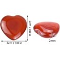 thumbnail image 2 of Marrywindix 15 Packs 0.8 Inch Healing Crystal Natural Red Agate Heart Love Carved Palm Worry Stone Chakra Reiki Balancing, 2 of 7