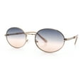 thumbnail image 5 of Classy Oval 90s Hip Hop Rapper Shade Metal Rim Retro Sunglasses Gold - Black Beige, 5 of 8