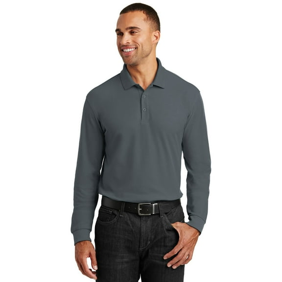 Port Authority Long Sleeve Core Classic Pique Polo. K100LS