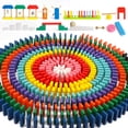 thumbnail image 1 of Juego de dominó Wondertoys, 1000 piezas, bloques de construcción de madera, 1 of 9