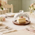 thumbnail image 4 of weibbin Mini Dessert Plate with Glass Dome Cover Cake Tray Stand for Display Storage and Party Serving, 4 of 6