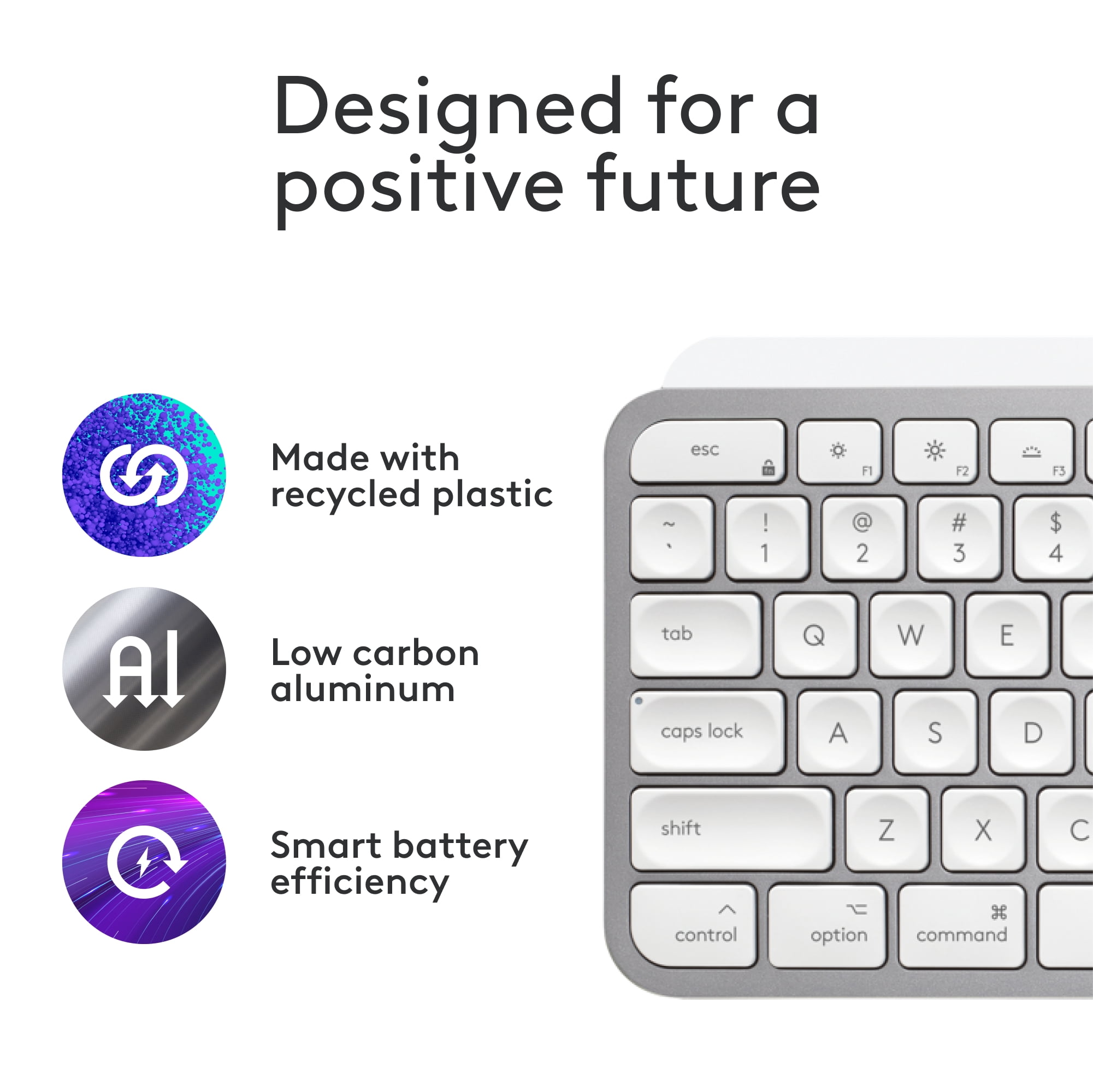 Logitech MX Keys S for Mac, Wireless Keyboard, Fluid, Precise Laptop-Like Typing, Programmable Keys, Backlit, Bluetooth