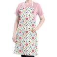 thumbnail image 5 of Pioneer Flower Floral Print Pattern Apron for Women and Men, Cotton Linen Waterproof with Pockets, Adjustable, 33x27 Inch for Kitchen, Gardening, BBQ, Salon, 5 of 6