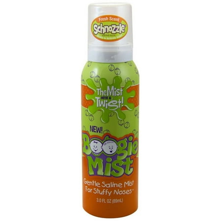 Boogie Mist Gentle Saline Mist for Stufffy Nose, Fresh Scent 3 oz (Pack of 2)
