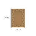 thumbnail image 3 of HomeRoots 507631 8 x 11 ft. Stain Resistant Indoor & Outdoor Area Rug, Beige, 3 of 6