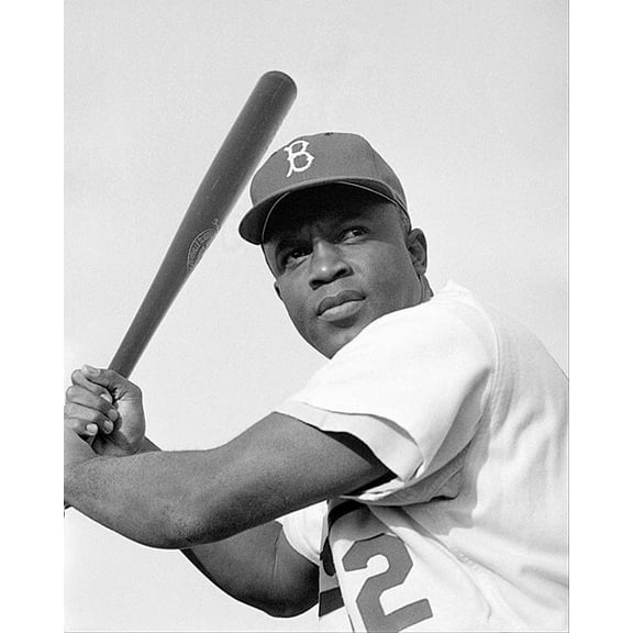 Jackie Robinson Brooklyn Dodgers Baseball - 24x36 Inch Laminated Aviation Poster - Stunning Detail and Bold Colors