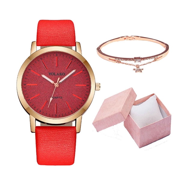 Hot6sl Ofertas Del Día Nuevo Reloj de Moda con Correa para Mujer, Pulsera de Cuarzo de Ocio para Mujer, Pulsera con Caja de Regalo