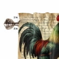 thumbnail image 5 of nqOlkjepod Retro Rooster Farmhouse Short Window Curtain Valances, Farmhouse Vintage Animal Watercolor Rod Pocket Kitchen Valances for Living Room Bedroom Bathroom Cafe, 1 Panel - 42" x 12", 5 of 8