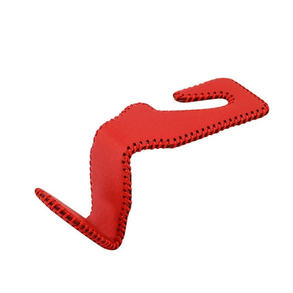 Cintre de Siège Arrière de Véhicule en Cuir Crochets de Camion Sac à Main Organisateur de Vêtements Accessoires Intérieurs 1 Pce Rouge