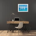 thumbnail image 3 of DeRice, Julie 32x25 White Modern Wood Framed Museum Art Print Titled - Sailboats II, 3 of 4