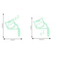 thumbnail image 2 of Etiqueta engomada del interruptor de pared noctilucente luminosa del gato del gatito creativo lindo gato verde del hogar, 2 of 5