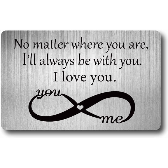 I Love You Wallet Insert Card Engraved Metal Wallet Card Insert Anniversary Romantic Mini Love Notes Gift For Men Husband Boyfriend Fiance Valentine Day Wedding Birthday Christmas