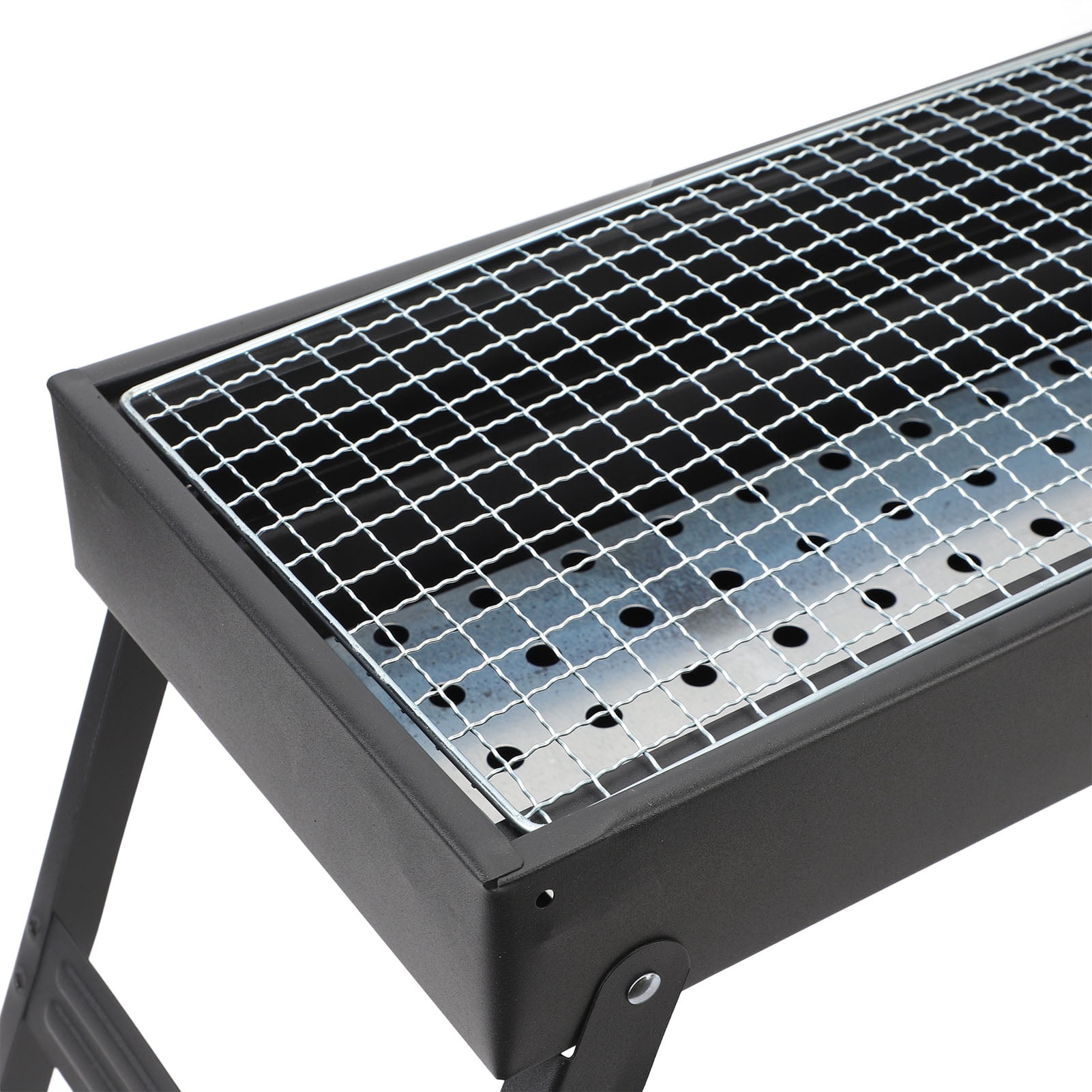 YAHHU Mini Portable Charcoal Barbecue Grill Outdoor Folding BBQ Accessories Iron 10 inches / 25.4 cm