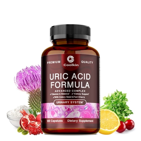 Uric Acid Formula - Tart Cherry, Milk Thistle,Cranberry - Kidney Cleanse,Gout Relief - 120 Capsules