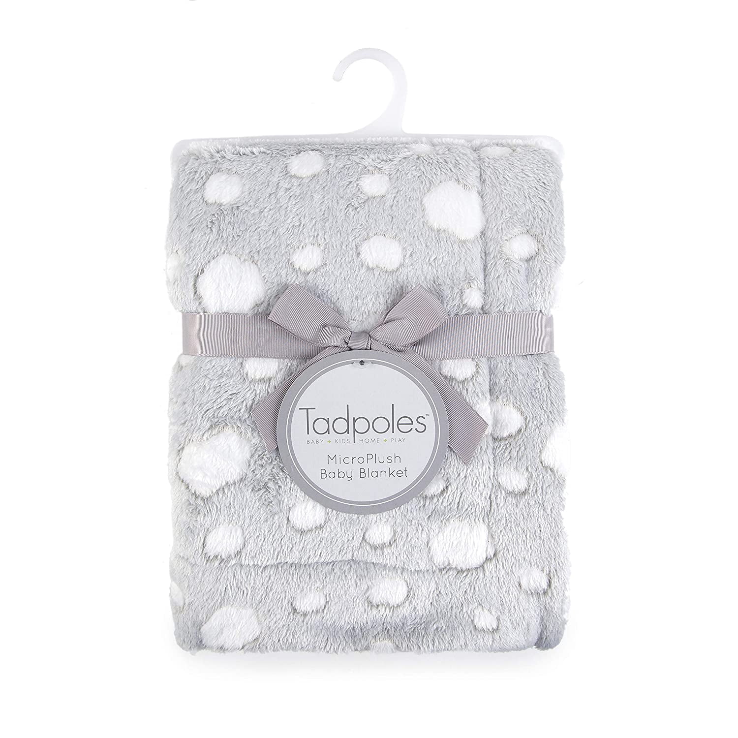 Tadpoles Plush Cloud Double Layer Super Soft Baby Blanket, Grey