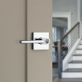 thumbnail image 4 of Kwikset Lisbon Square Keyed Entry Lever Door Handle Set with Smartkey Polished Chrome, 4 of 6
