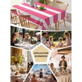 thumbnail image 6 of Pink Striped Tablecloth Rectangle Table Cloth 60x120, Waterproof Tablecloth Outdoor Table Cloth, Modern Simple Monochrome Geometric White Washable Table Cover for Kitchen Dinning Party, 6 of 8