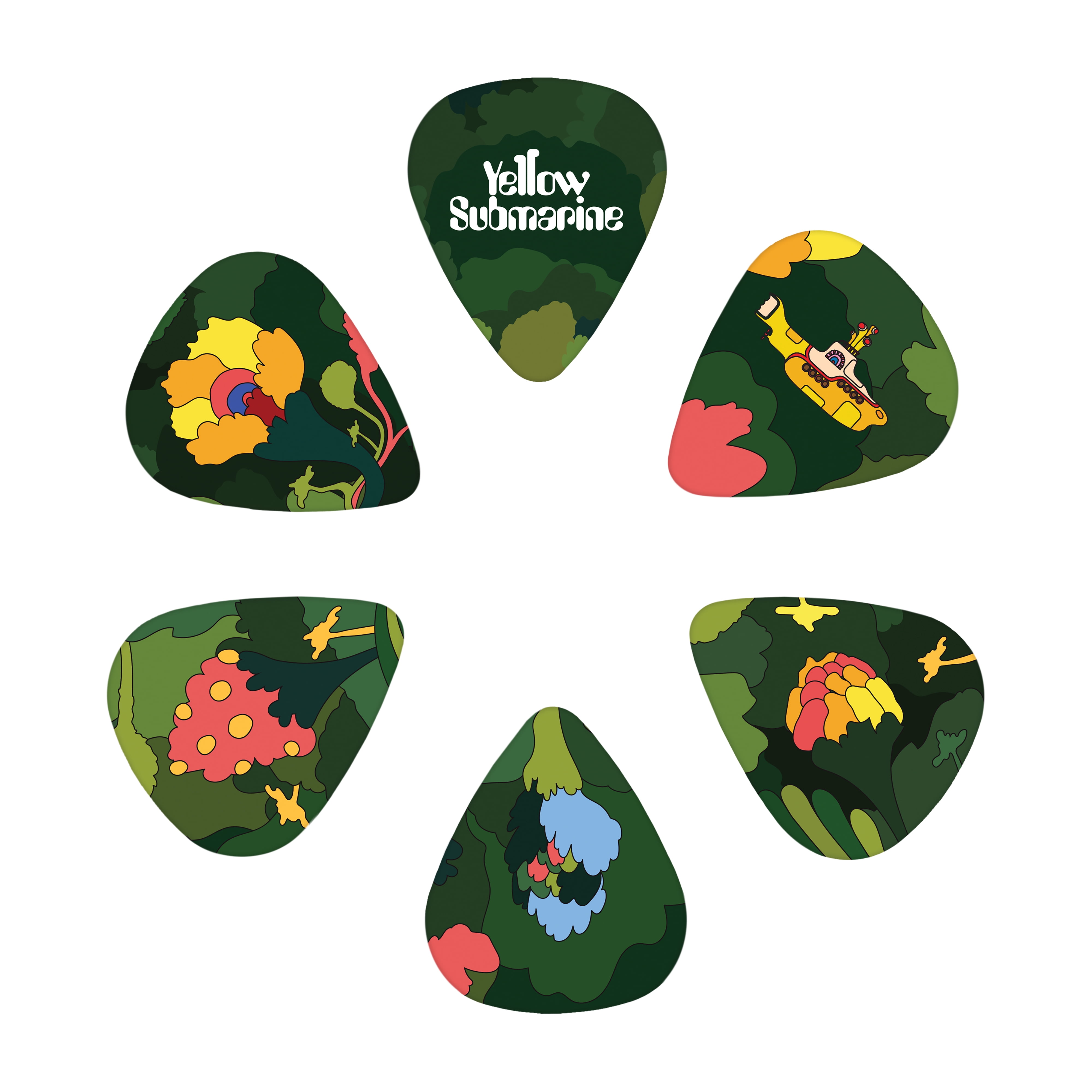 Beatles Guitar Picks Yellow Submarine 3 Tins 45 Picks