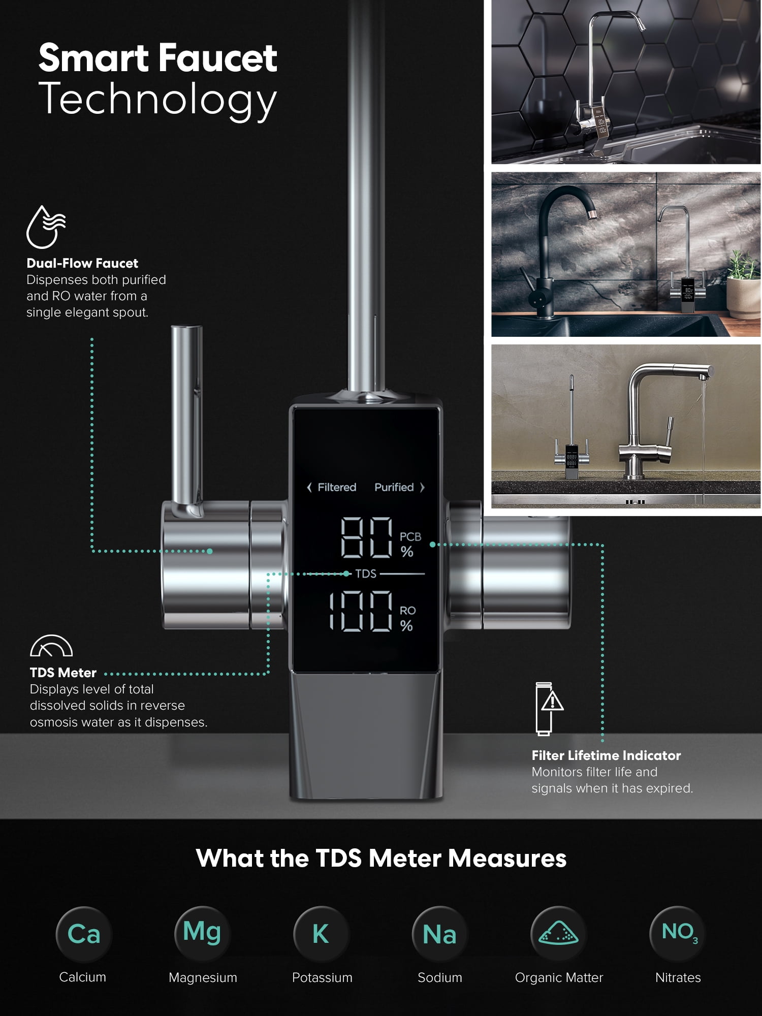 Brio Aquus Reverse Osmosis Tank Less Water Filtration System with Smart Faucet, 800 Gallons Per Day, 2:1 Pure to Drain