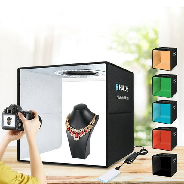Lámpara fotográfica plegable para cámara digital, carpas portátiles para sesiones de fotos, caja de luz de 30 cm con 6 fondos, artículos pequeños, escenario de sonido para fotografía de productos