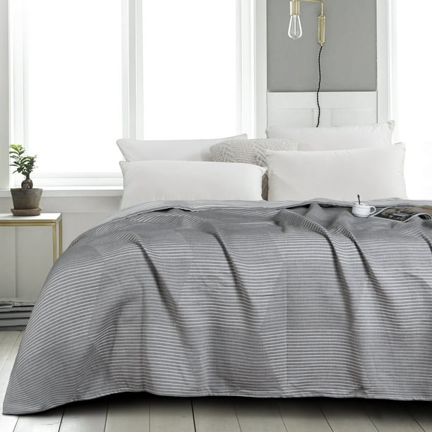 NTBAY 3 Layers Cotton Muslin King Bed Blanket, Super Soft Breathable ...