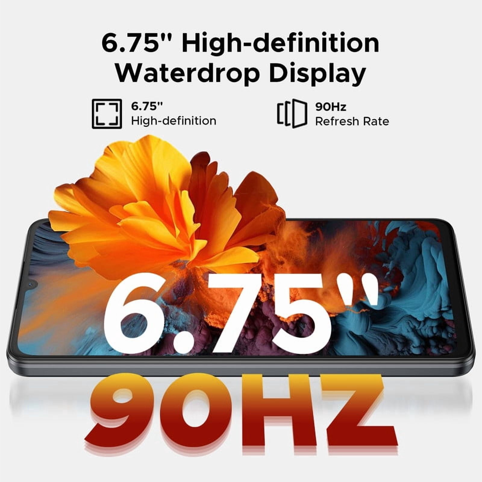 DOOGEE Android 16 Unlocked Cell Phone,32GB+256GB/2TB,6.75" HD+ 90Hz Android Phone,6250mAh Battery,16MP+8MP,4G Dual SIM Smartphone,Octa Core/Widevine L1/ GPS/NFC/Fingerprint/Face Unlock
