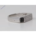 thumbnail image 3 of 18k White Round Modern classic square three row diamond wedding eternity ring(0.53 ct, Black(Irradiated), Si), 3 of 4