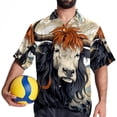 thumbnail image 4 of Yak Men's Short Sleeve Button Down Poplin Casual Beach Shirts, 4 of 6